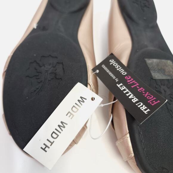 Harborsides Flats Ballet Flat Shoes Size 9 Metallic Rose Gold Wide Width - Picture 11 of 12
